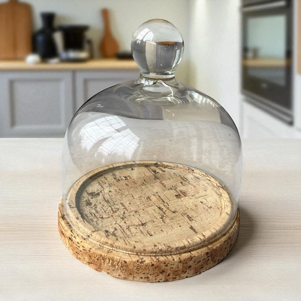 Glass Dome with Cork Base – Unused
